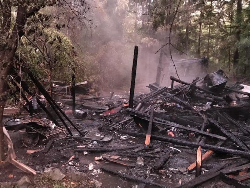 Oakville Area Cabin Destroyed in Fire; Mobile Home Saved The Daily